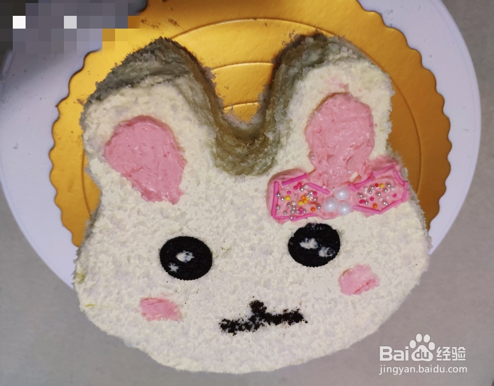 萌兔宝宝奶油生日蛋糕