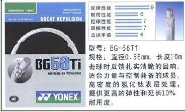 YY羽毛球线类型详解