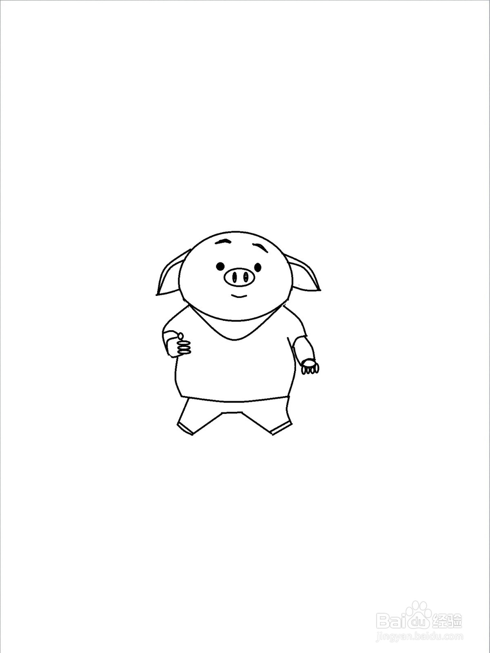 热门猪小屁的简笔画方法