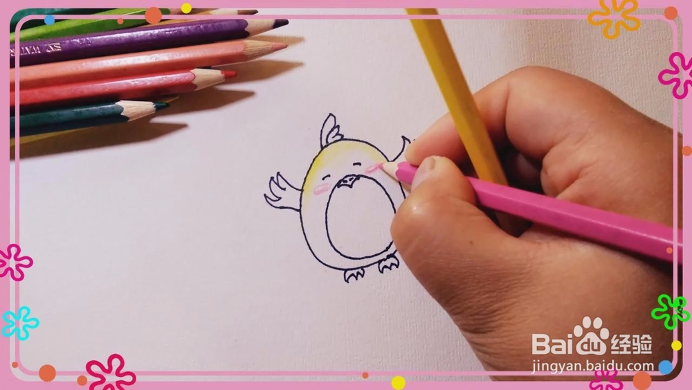 如何画简笔小鸡