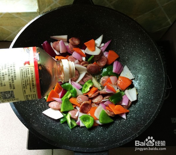 杂蔬炒纯肉肠