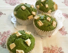 绿茶白巧克力松饼的做法