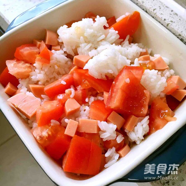 番茄火腿肠焗饭
