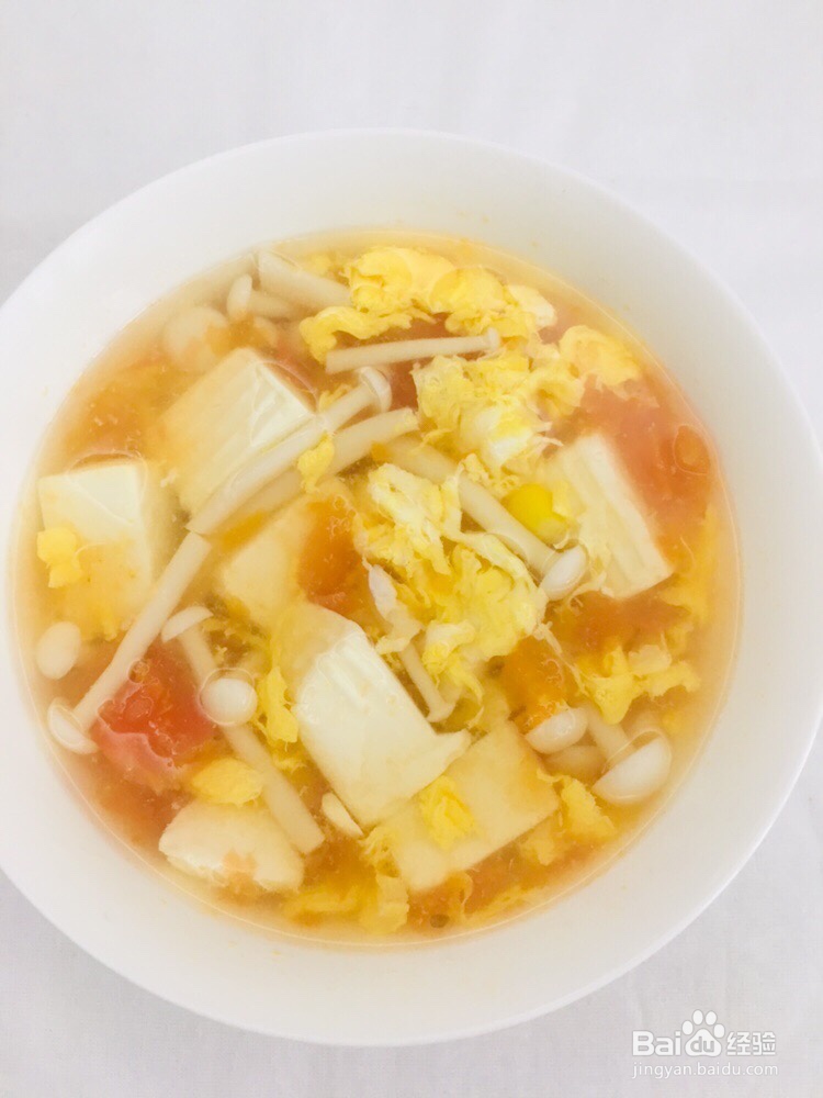 就该这样做豆腐西红柿鸡蛋汤