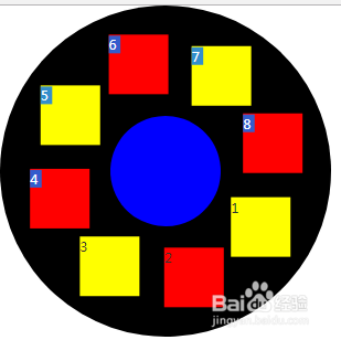 html+css+js圆形旋转菜单