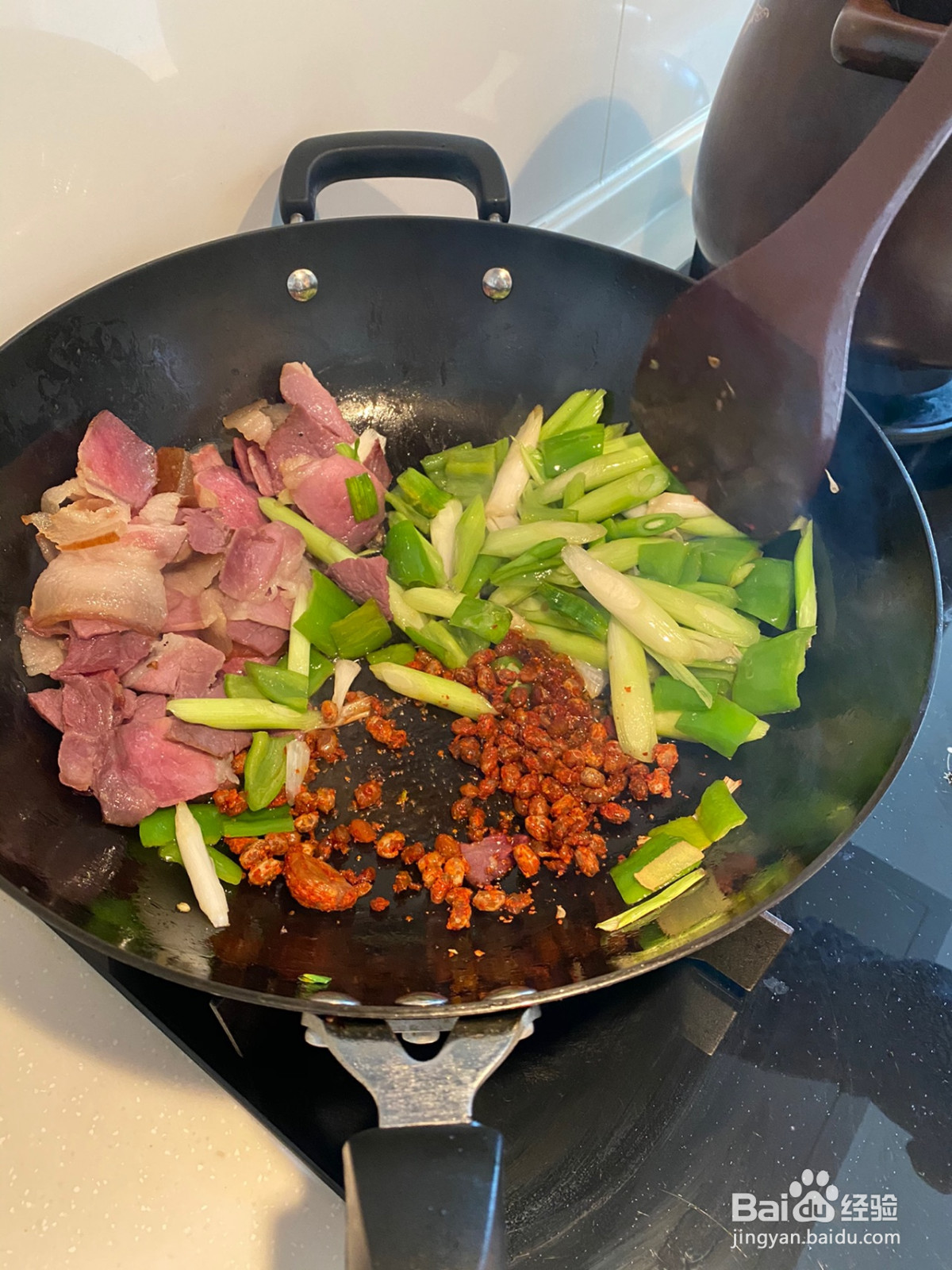 蒜苗豆豉炒腊肉的做法