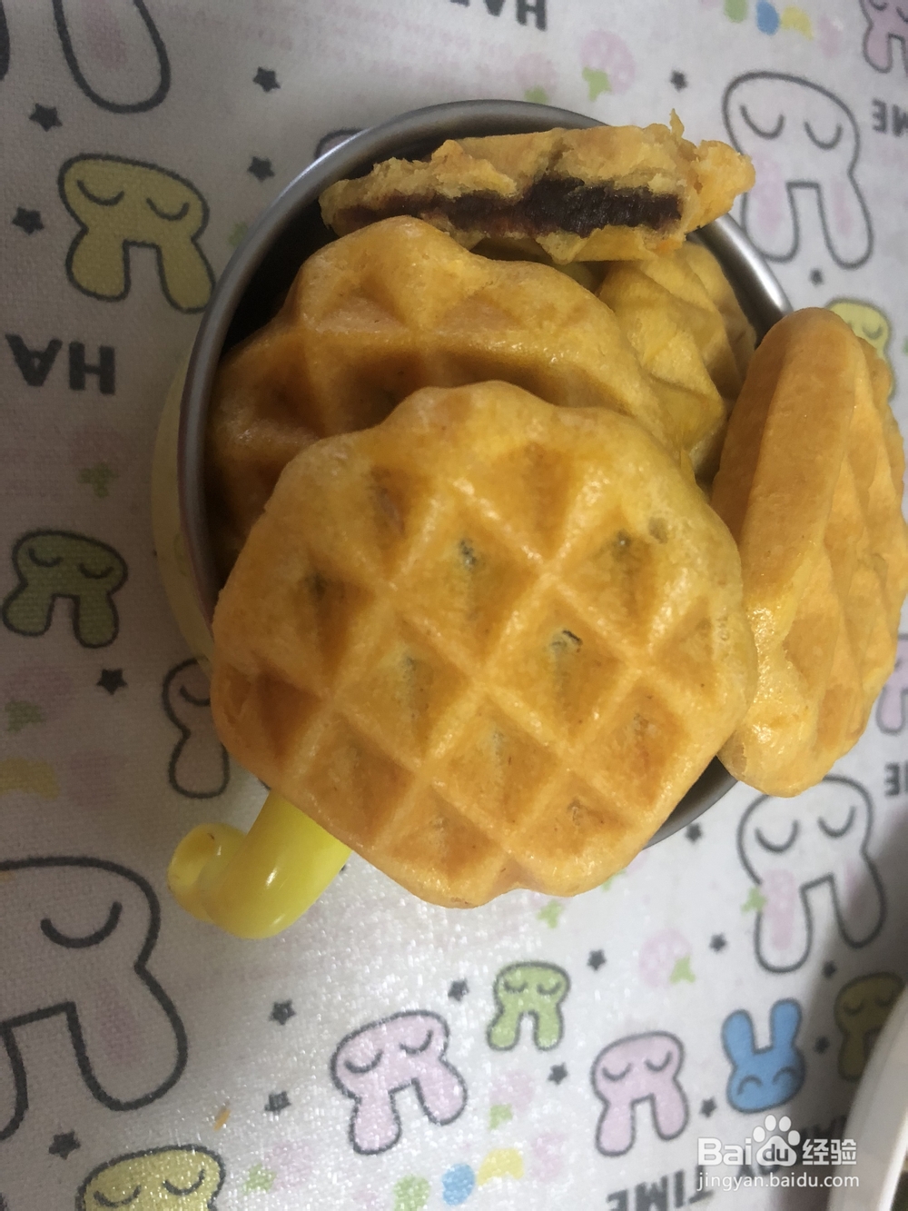 奶奶教你做红薯夹心华夫饼