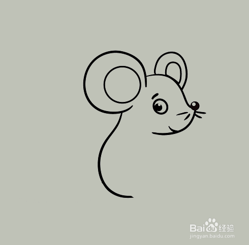 如何画可爱的老鼠简笔画？