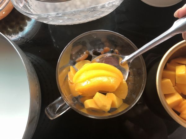 珍珠西米蜜豆椰汁