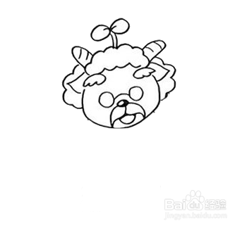 如何画逗乐的慢羊羊