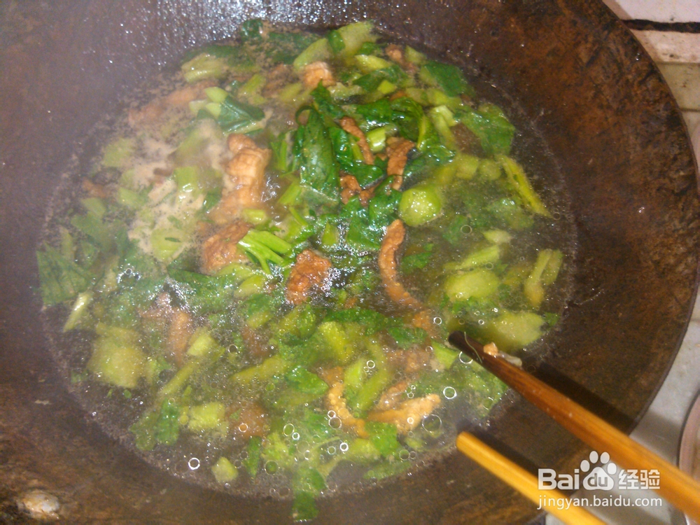 上班族的快速简单面条吃法——青菜瘦肉面