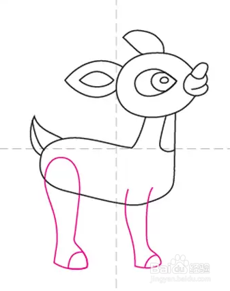 如何绘制卡通小鹿