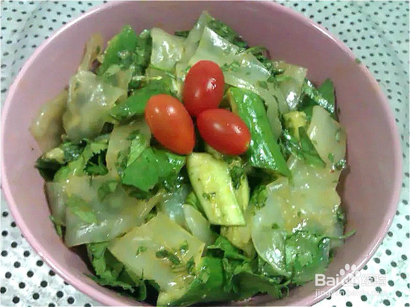 如何做塔香凉粉拌黄瓜
