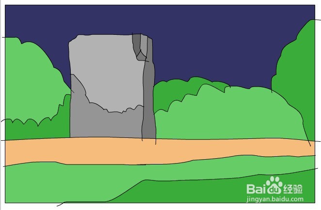 flash绘制一个石碑的场景