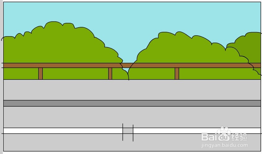 flash制作一个马路街道场景