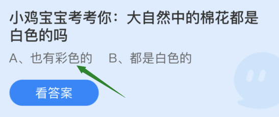 大自然中的棉花都是白色的吗