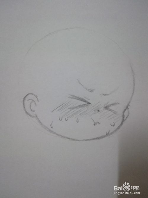 表情紧张的动漫人物头部和五官怎么画 百度经验