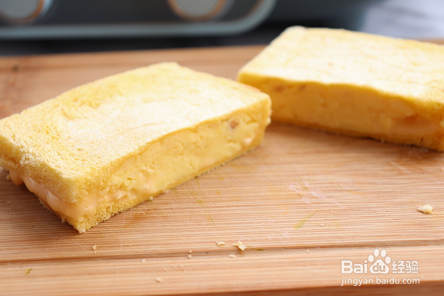 滑蛋芝士三明治的做法