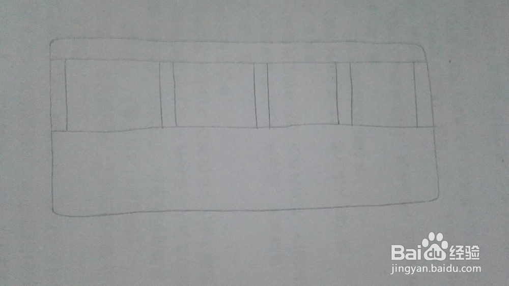 大巴车的简笔画