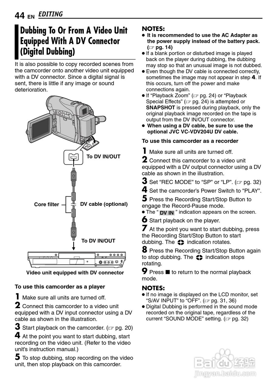 JVC GR-D290摄像机说明书:[5]