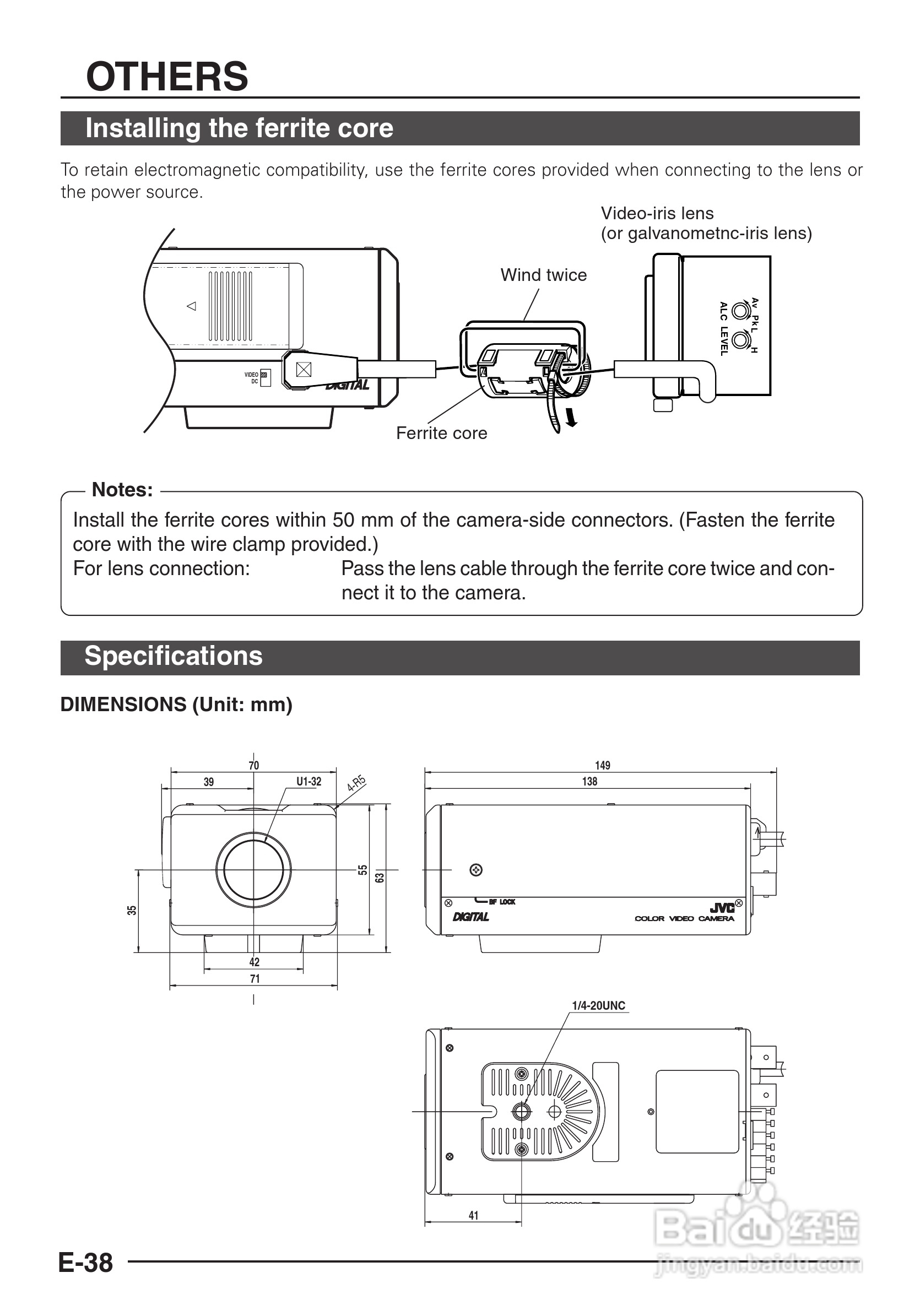 JVC TK-C1480/TK-C1481/COLOUR VIDEO CAMERA摄像机说:[4]