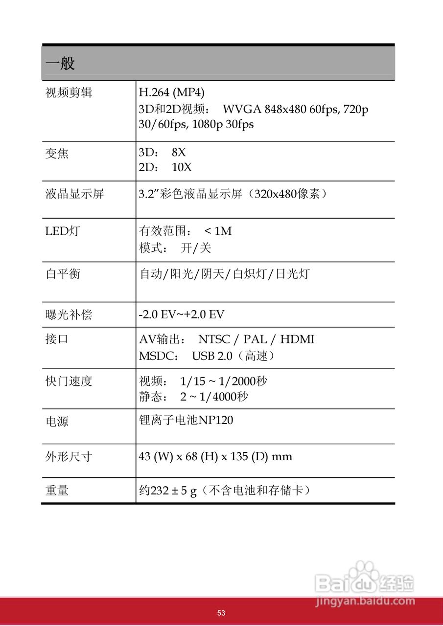 优派VC3D2 3D数码视频相机使用说明书:[6]