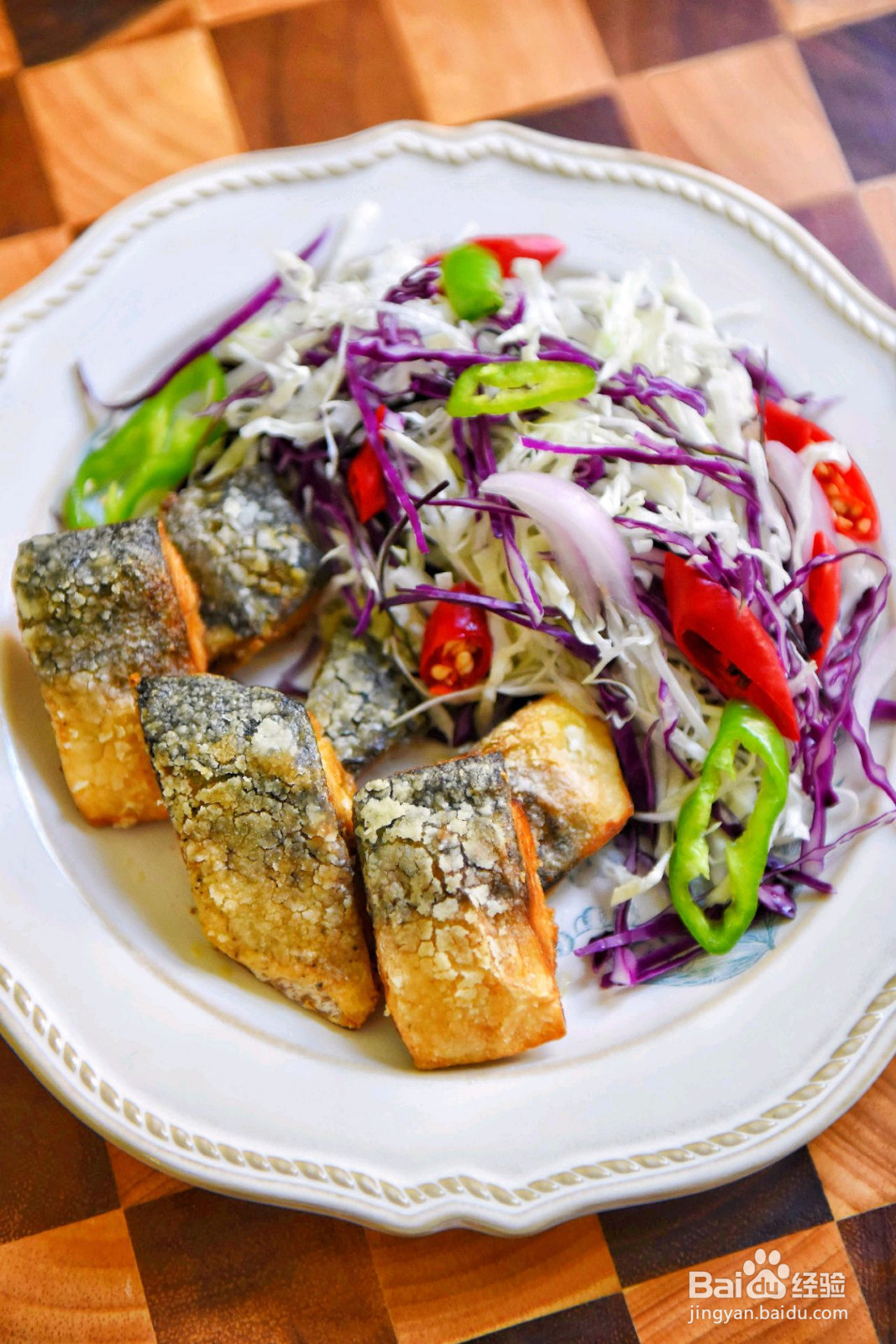 无油葱香烤挪威青花鱼的做法