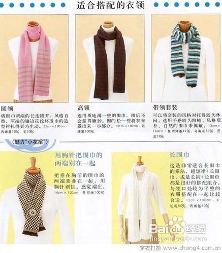 最新常见的围巾系法图解