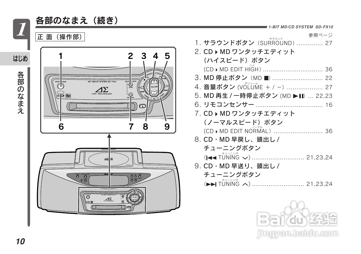 SHARP SD-FX10组合音响说明书:[1]
