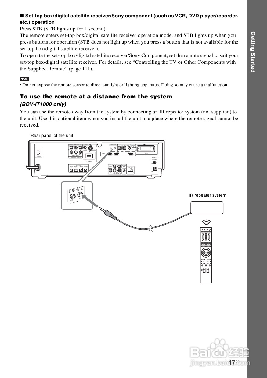 SONY BDV-IS1000蓝光DVD无线环绕家庭影院用户手册:[1]