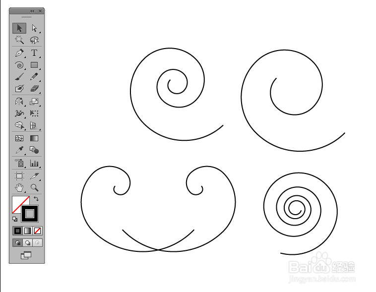 illustrator 中的螺旋线工具