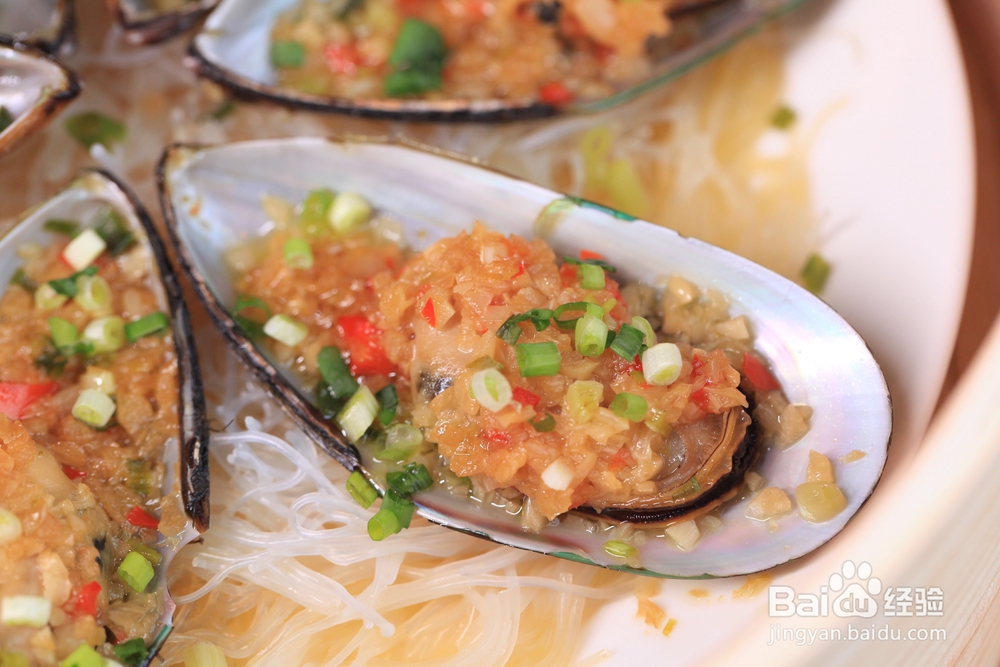 自己做海味鲜达蒜蓉粉丝青口贝海鲜美食
