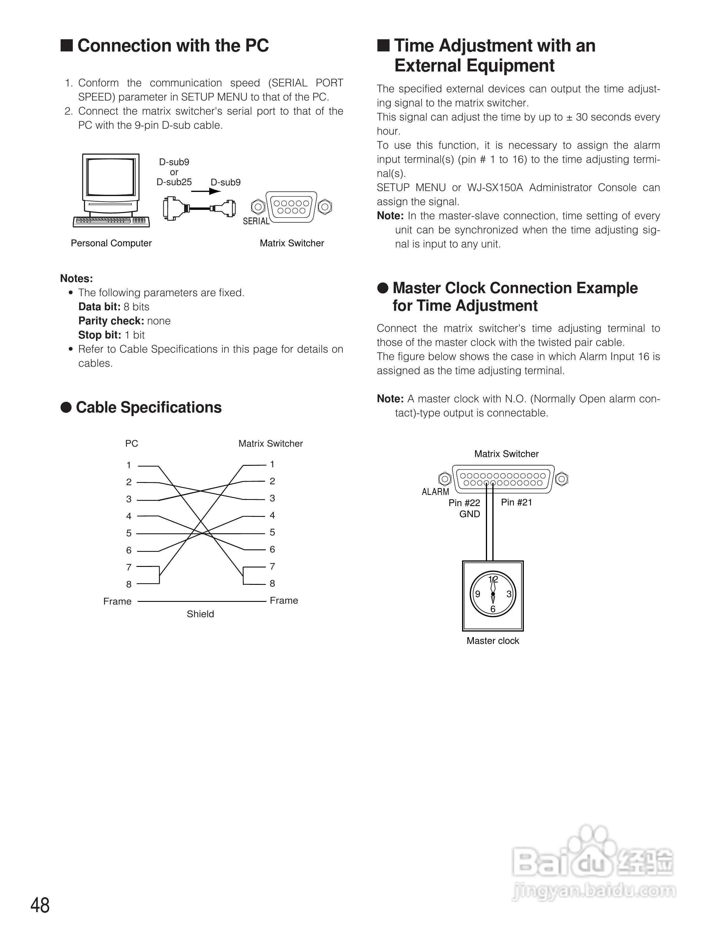 松下WJ-SX150A矩阵切换器使用说明书:[5]