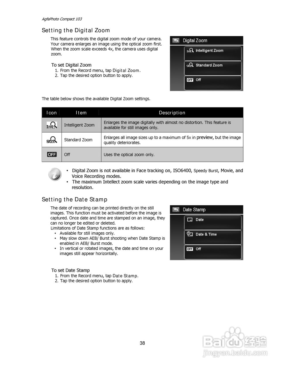爱克发Compact 103数码相机使用说明书:[4]