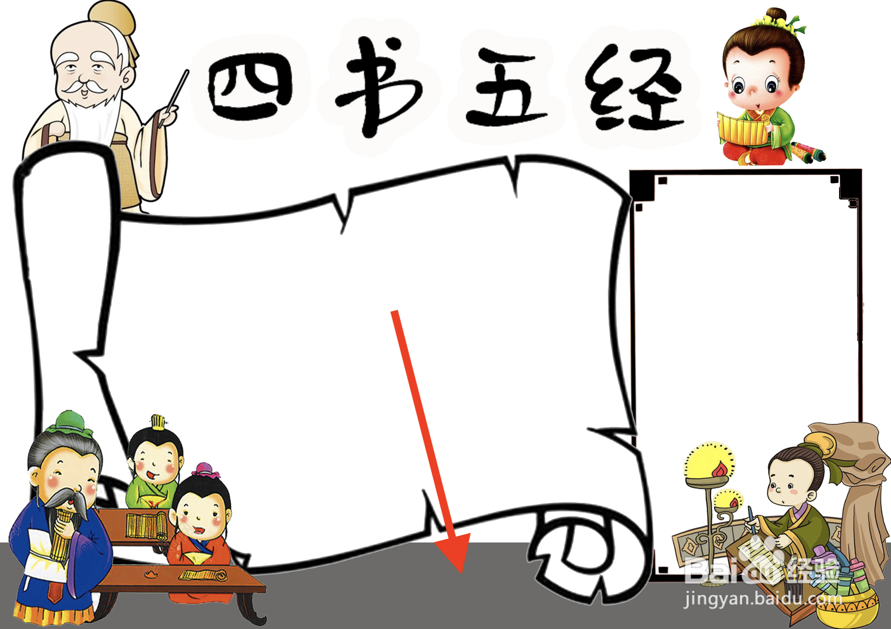 四书五经手抄报