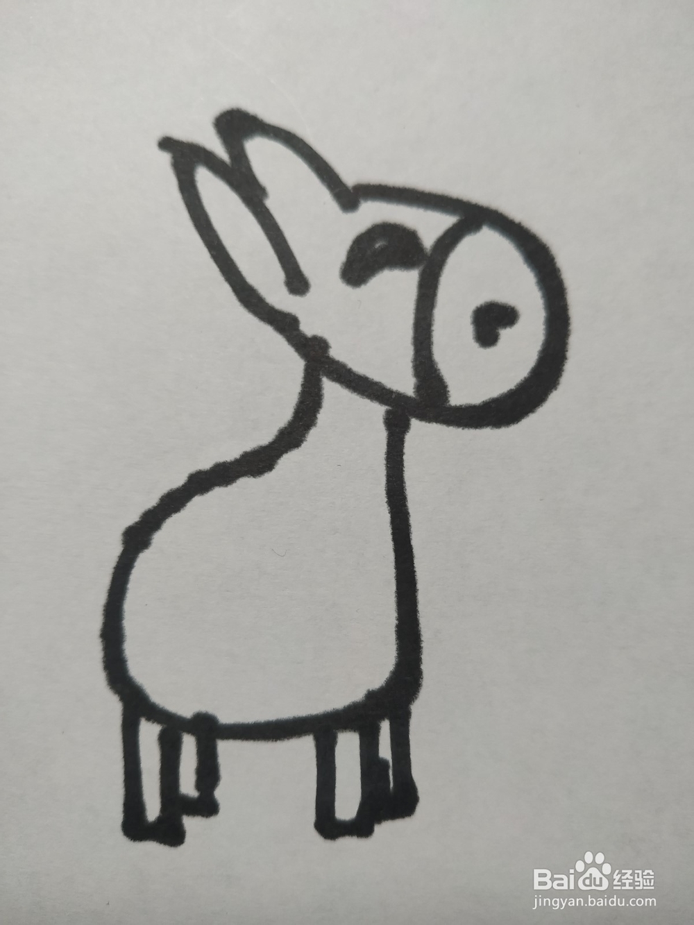 毛驴的简笔画技法八