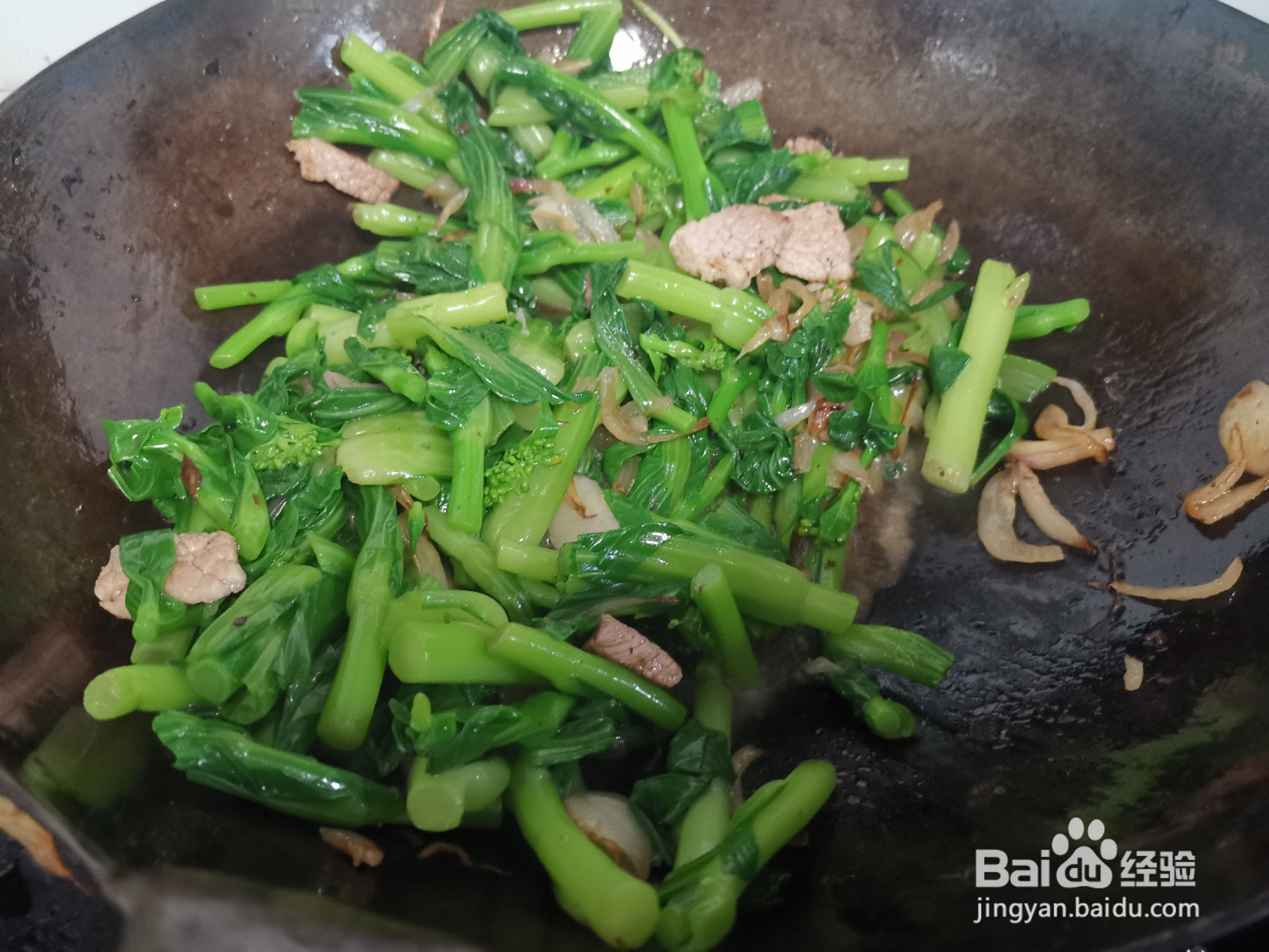 里脊肉炒菜薹