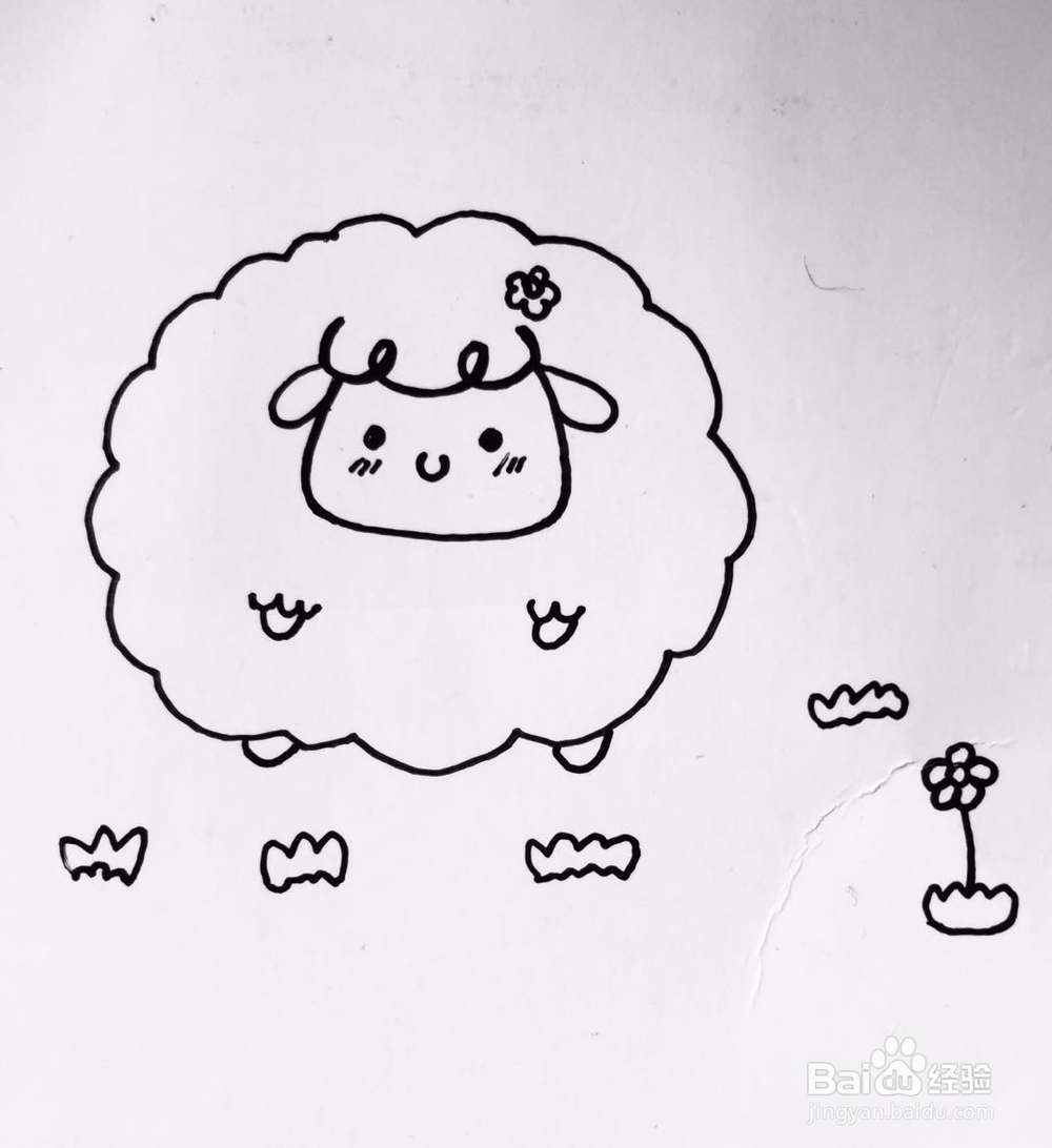 茉莉手绘之萌系绵羊