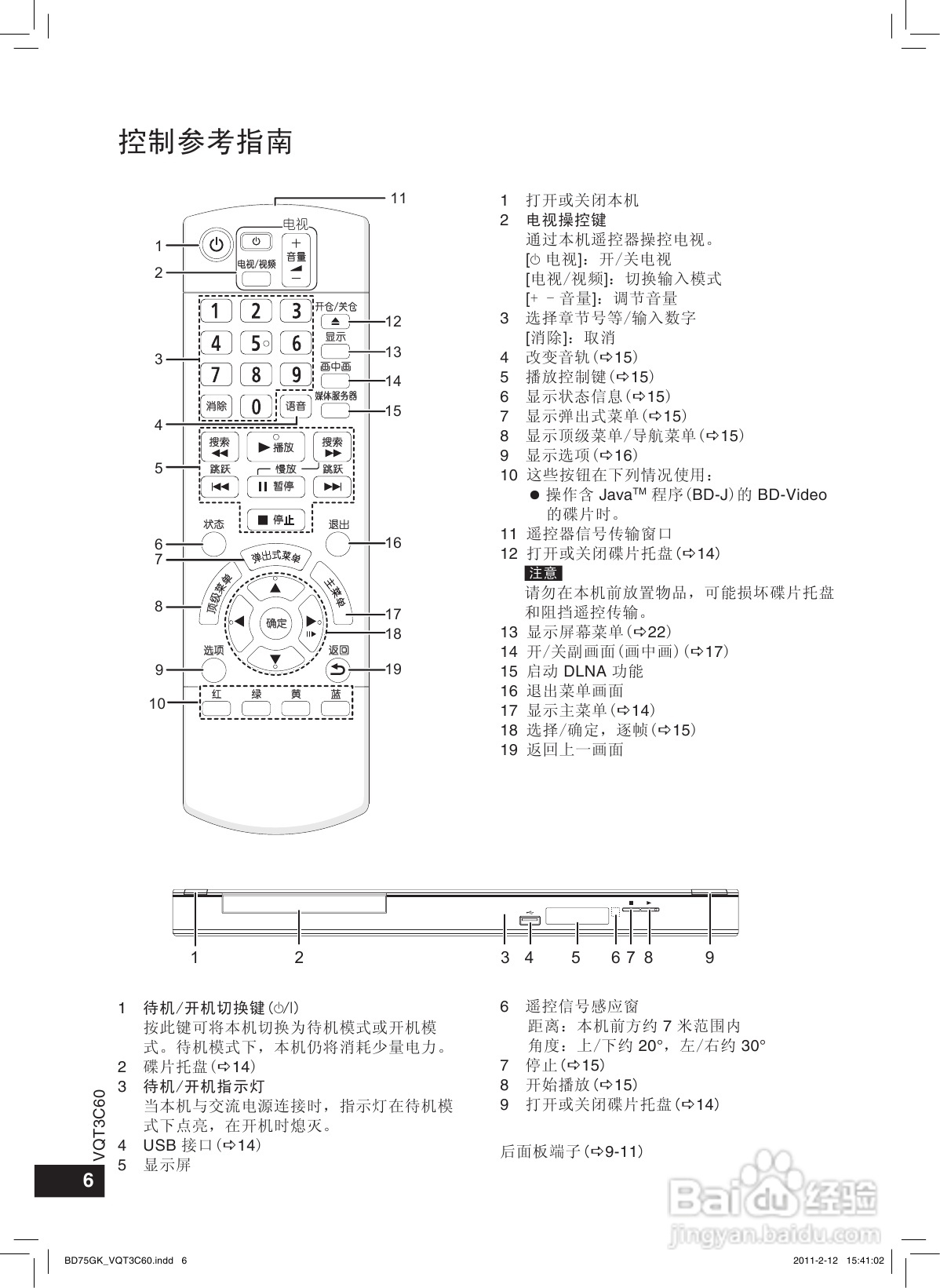 松下DMP-BD75蓝光播放机使用说明书:[1]