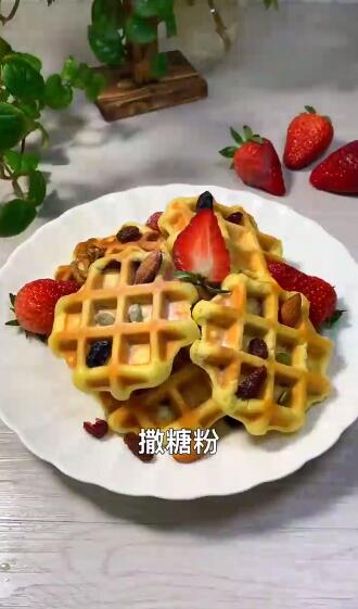如何做紫薯馅华夫饼