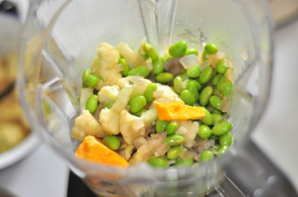 大虾毛豆花椰菜浓汤