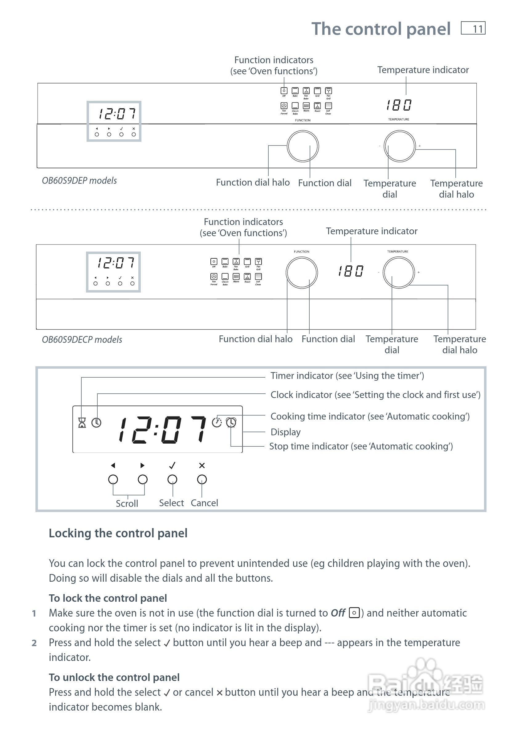 斐雪派克OB60S9DECPX1嵌入式烤箱说明书:[1]