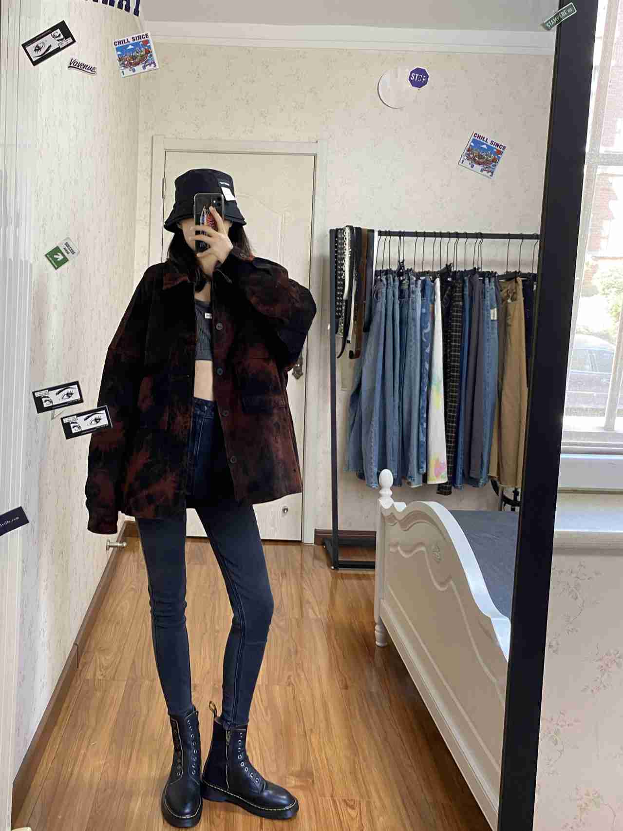 早秋超A女孩黑色系穿搭|小个子显高搭配