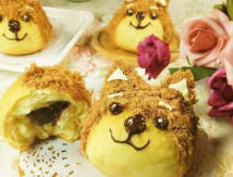 肉松柴犬豆沙面包