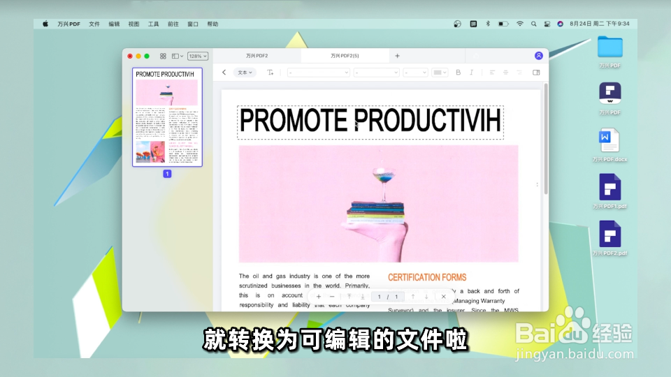 如何在Mac上把PDF转换成Word文档?
