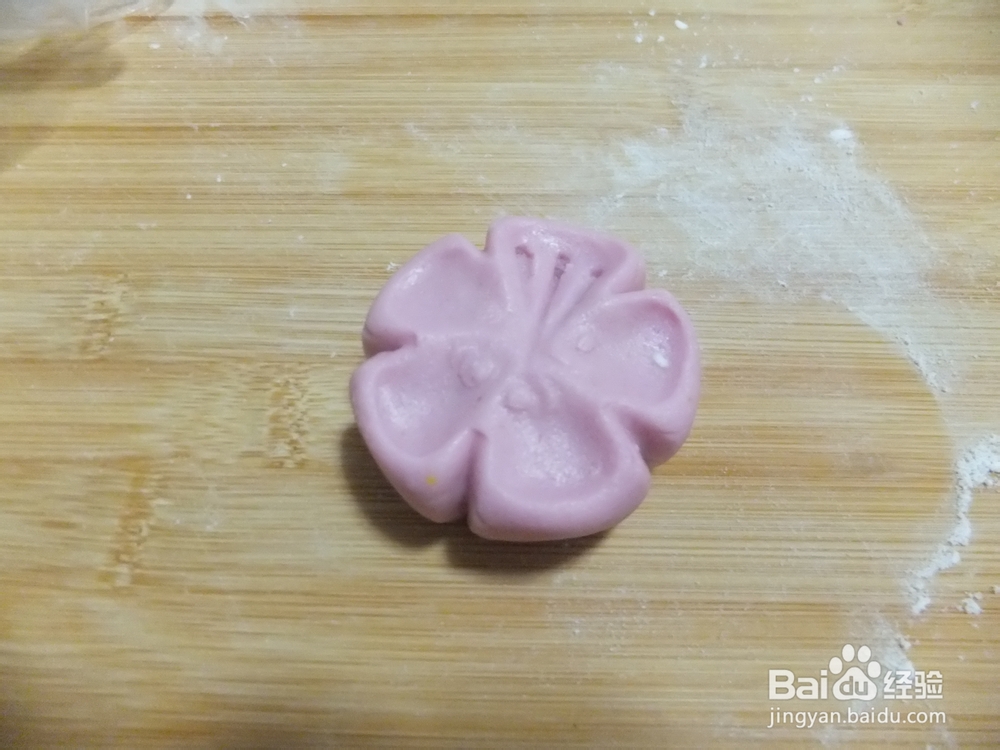 梅花豆沙糯米团