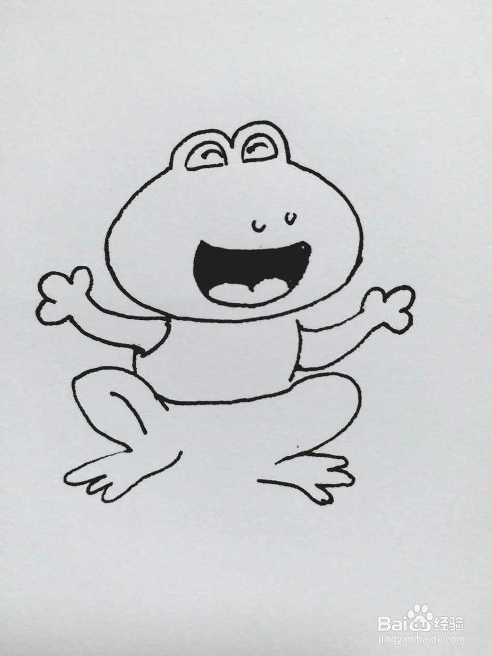 青蛙的简笔画法《六》