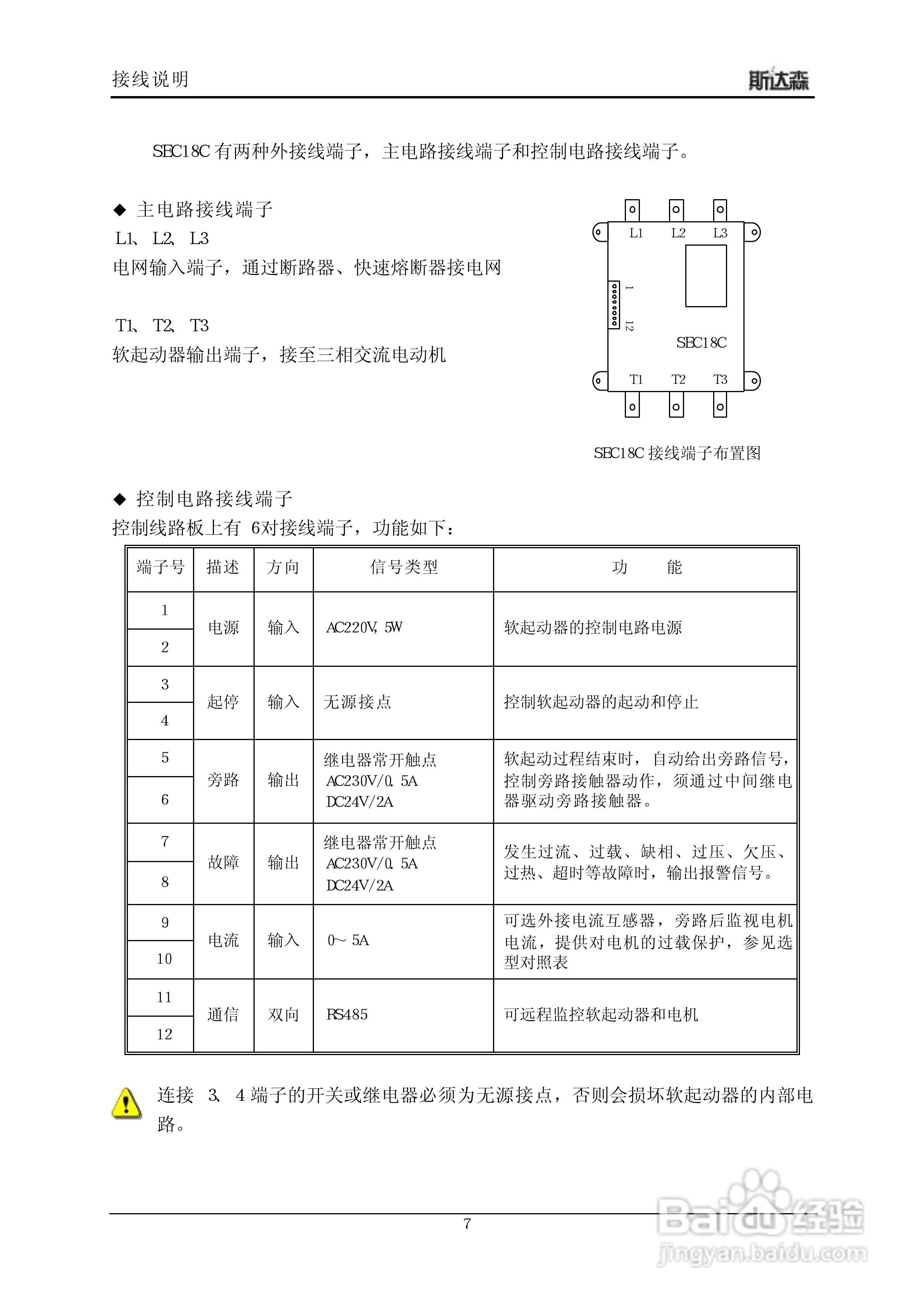 斯达森SEC18C990软起动器用户手册:[1]