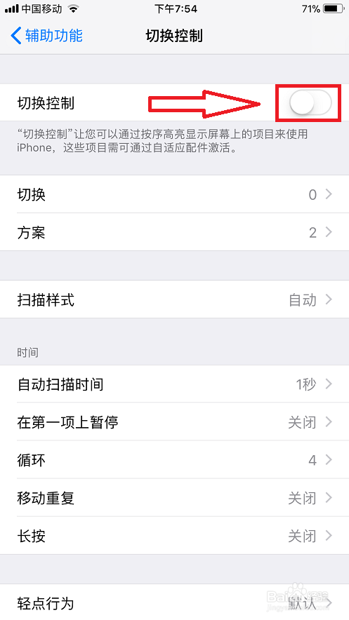 如何启用苹果手机的切换控制功能