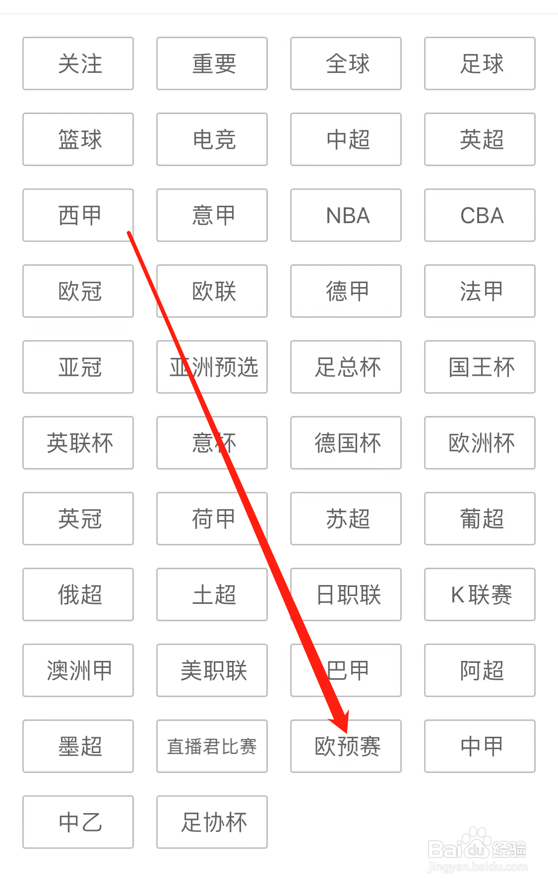懂球帝查看欧预赛